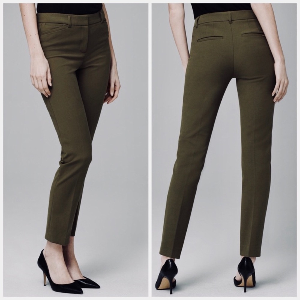 White House Black Market Olive The Slim Ankle Pant